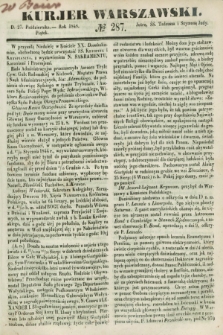 Kurjer Warszawski. 1848, № 287 (27 października)