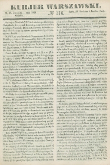 Kurjer Warszawski. 1848, № 316 (26 listopada)