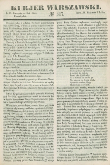 Kurjer Warszawski. 1848, № 317 (27 listopada)