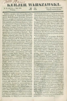 Kurjer Warszawski. 1849, № 13 (14 stycznia)