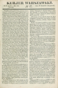 Kurjer Warszawski. 1849, № 17 (18 stycznia)