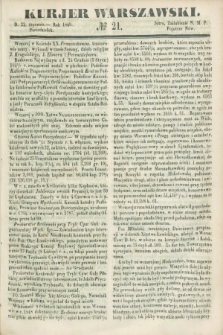 Kurjer Warszawski. 1849, № 21 (22 stycznia)