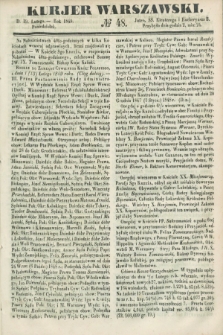 Kurjer Warszawski. 1849, № 48 (19 lutego)