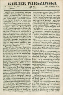 Kurjer Warszawski. 1849, № 58 (1 marca)