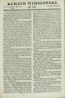 Kurjer Warszawski. 1849, № 110 (27 kwietnia)