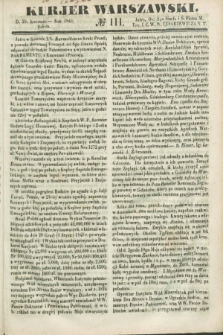 Kurjer Warszawski. 1849, № 111 (28 kwietnia)