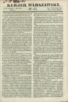 Kurjer Warszawski. 1849, № 112 (29 kwietnia)