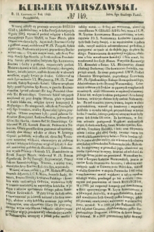 Kurjer Warszawski. 1849, № 149 (11 czerwca)