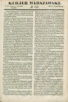 Kurjer Warszawski. 1849, № 159 (21 czerwca)