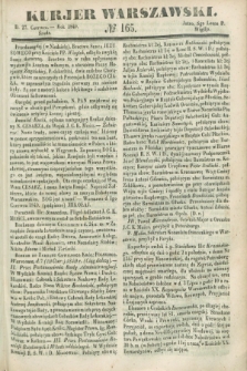 Kurjer Warszawski. 1849, № 165 (27 czerwca)