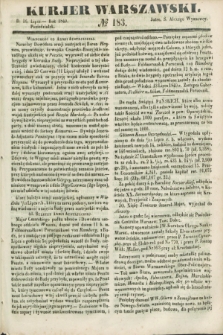Kurjer Warszawski. 1849, № 183 (16 lipca)