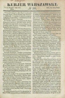 Kurjer Warszawski. 1849, № 209 (11 sierpnia)