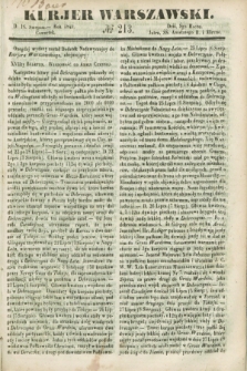 Kurjer Warszawski. 1849, № 213 (16 sierpnia)