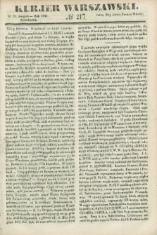 Kurjer Warszawski. 1849, № 217 (20 sierpnia)