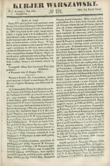Kurjer Warszawski. 1849, № 231 (3 września)