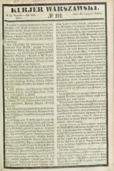 Kurjer Warszawski. 1849, № 242 (15 września)