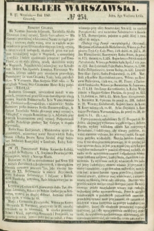 Kurjer Warszawski. 1849, № 254 (27 września)