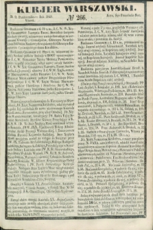 Kurjer Warszawski. 1849, № 266 (9 października)