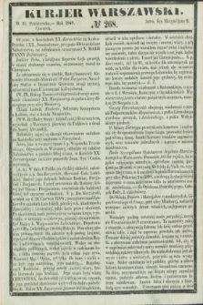 Kurjer Warszawski. 1849, № 268 (11 października)