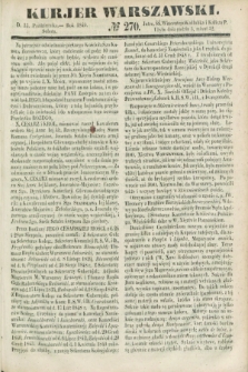 Kurjer Warszawski. 1849, № 270 (13 października)
