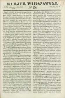 Kurjer Warszawski. 1849, № 276 (19 października)