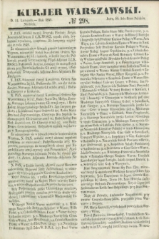 Kurjer Warszawski. 1849, № 298 (11 listopada)