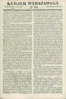Kurjer Warszawski. 1849, № 310 (23 listopada)