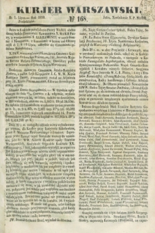 Kurjer Warszawski. 1850, № 168 (1 lipca)
