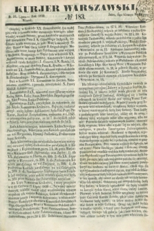 Kurjer Warszawski. 1850, № 183 (16 lipca)