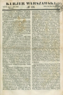 Kurjer Warszawski. 1850, № 188 (21 lipca)