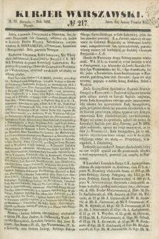 Kurjer Warszawski. 1850, № 217 (20 sierpnia)
