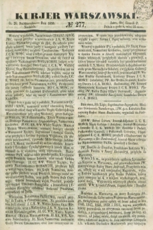 Kurjer Warszawski. 1850, № 277 (20 października) + wkładka