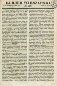 Kurjer Warszawski. 1850, № 279 (22 października) + wkładka