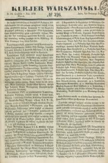 Kurjer Warszawski. 1850, № 326 (10 grudnia)