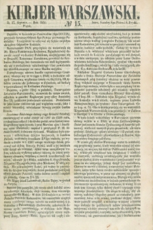 Kurjer Warszawski. 1851, № 15 (17 stycznia)