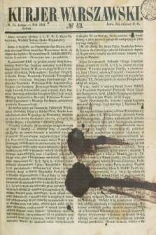 Kurjer Warszawski. 1851, № 43 (15. lutego)