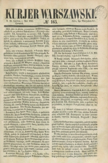 Kurjer Warszawski. 1851, № 165 (26 czerwca)