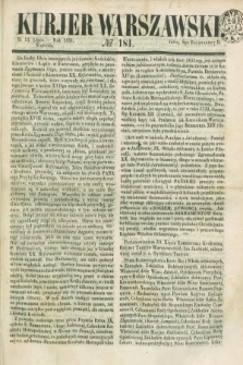 Kurjer Warszawski. 1851, № 181 (13 lipca)