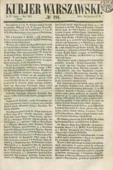 Kurjer Warszawski. 1851, № 191 (23 lipca)