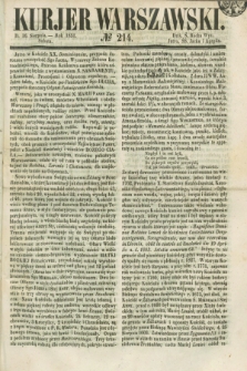 Kurjer Warszawski. 1851, № 214 (16 sierpnia)