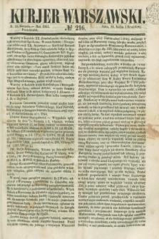 Kurjer Warszawski. 1851, № 216 (18 sierpnia)