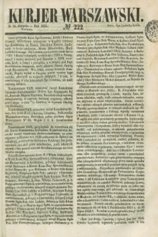 Kurjer Warszawski. 1851, № 222 (24 sierpnia)