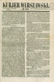 Kurjer Warszawski. 1851, № 233 (4 września)