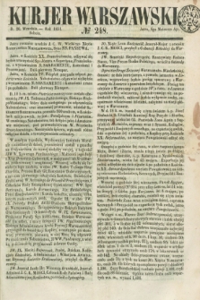 Kurjer Warszawski. 1851, № 248 (20 września)