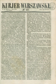 Kurjer Warszawski. 1851, № 257 (29 września)