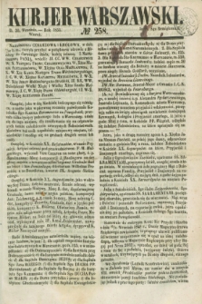 Kurjer Warszawski. 1851, № 258 (30 września)