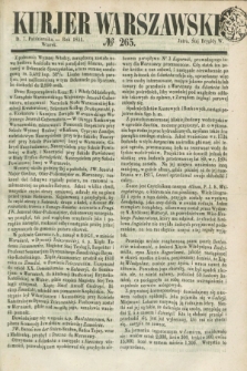 Kurjer Warszawski. 1851, № 265 (7 października)