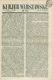 Kurjer Warszawski. 1851, № 331 (14 grudnia)