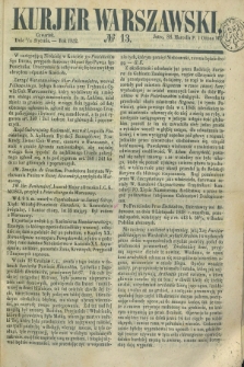 Kurjer Warszawski. 1852, № 13 (15 stycznia)