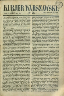 Kurjer Warszawski. 1852, № 22 (24 stycznia)